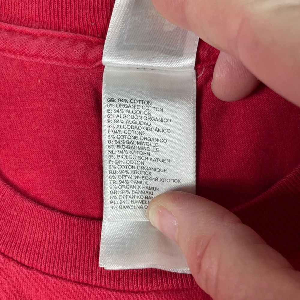 The North Face T-Shirt Mens L Red Box Logo Never Stop Exploring Short Sleeve